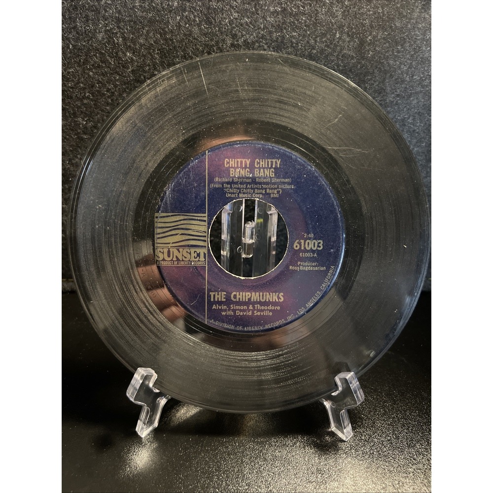 CHIPMUNKS:‎ chitty chitty bang bang/hushabye mountain SUNSET 7" Single 45 RPM